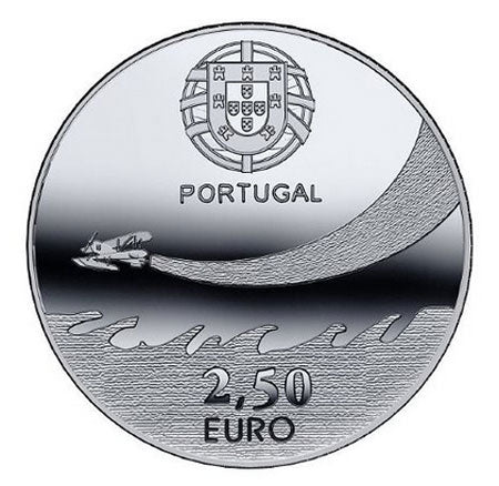 Portugal 2,50 € 100 Jahre Militärluftfahrt Silber Proof 2014