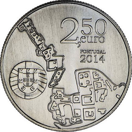 Portugal 2,50 € Coimbra Alta und Sofia 2014