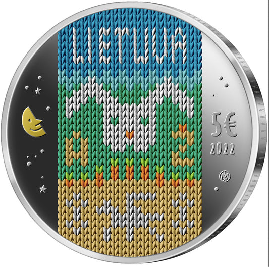 Litauen 5 € Geschichten aus meiner Kindheit Silber Proof 2022