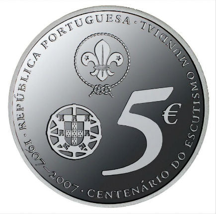 Portugal 5€ 100-jähriges Pfadfinderjubiläum 2007