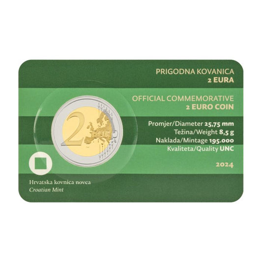 Kroatien 2€ Varazdin Altstadt 2024 Münzkarte