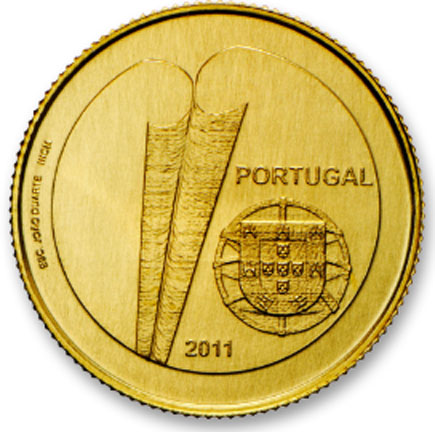 Portugal 1/4€ Gold 2011 XXV. Jahrestag. Beitritt Portugals und Spaniens