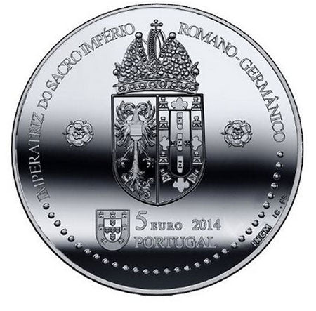 Portugal 5€ Queen D. Leonor 2014
