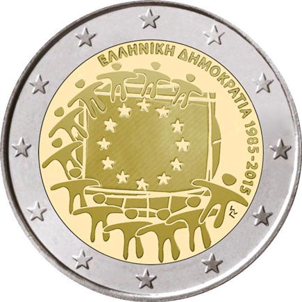 Griechenland 2€ 30 Jahre Europaflagge 2015