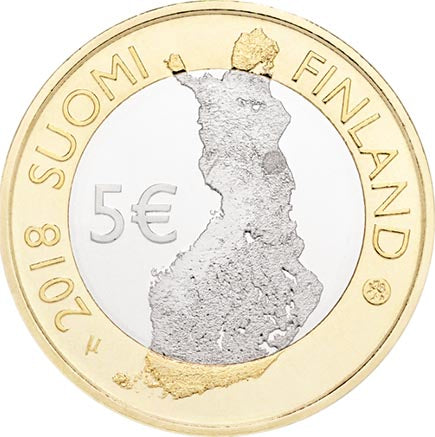 Finnland 5 € Oulankajoki Fluss 2018