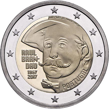 Portugal 2€ 150. Geburtstag von Raul Brandão PP 2017