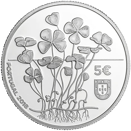 Portugal 5€ Kleeblatt 2018 Proof Silber
