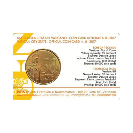 Vatikan 0,50 € Coincard 2017