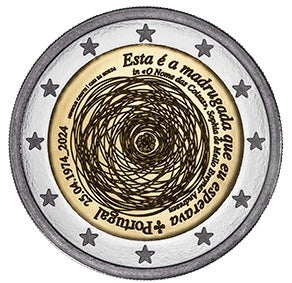 Portugal 2€ 25. April 50 Jahre Freiheit 2024 BNC