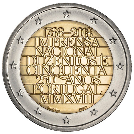 Portugal 2€ 250 Jahre INCM 2018 BNC