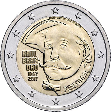 Portugal 2€ 150 Jahre seit der Geburt von Raul Brandão Bnc 2017