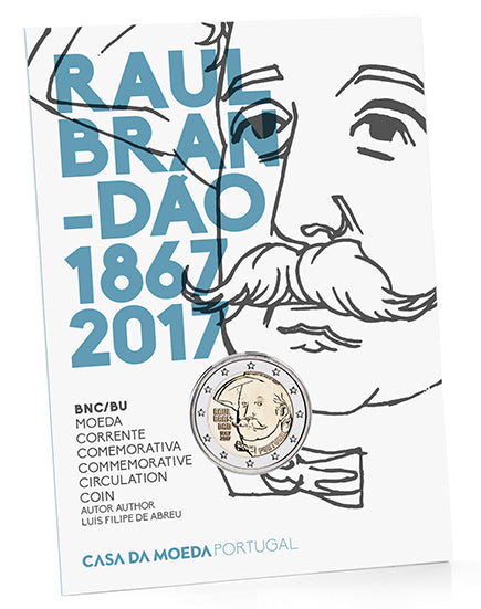 Portugal 2€ 150 Jahre seit der Geburt von Raul Brandão Bnc 2017